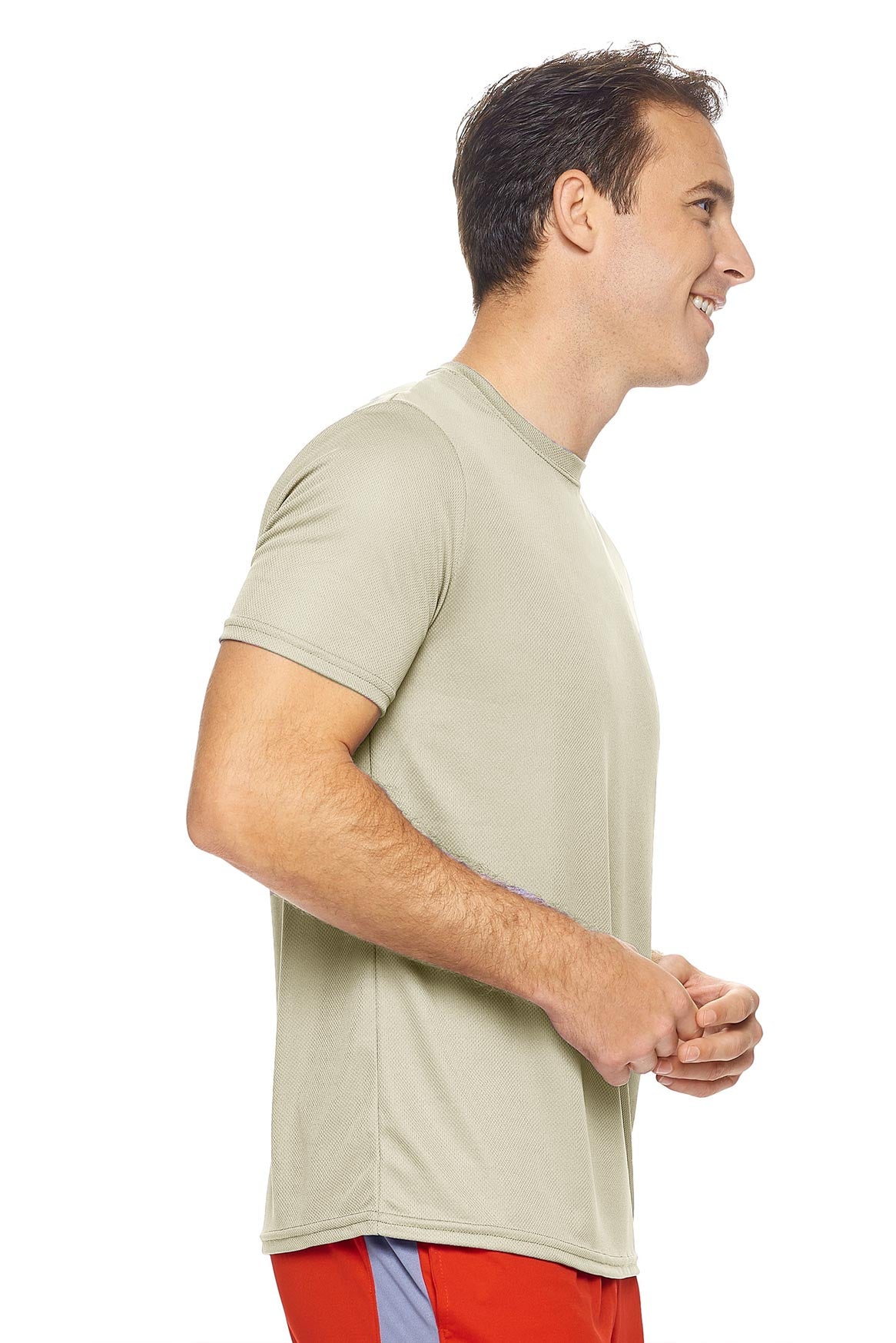 Expert Brand Retail Sportswear Men's Oxymesh Tec Tee Made in USA activewear sand image 2#color_sand