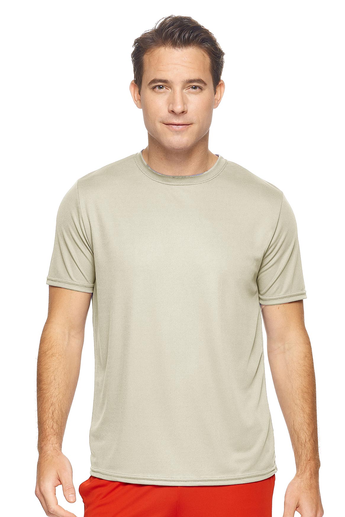 Expert Brand Retail Sportswear Men's Oxymesh Tec Tee Made in USA activewear sand#color_sand