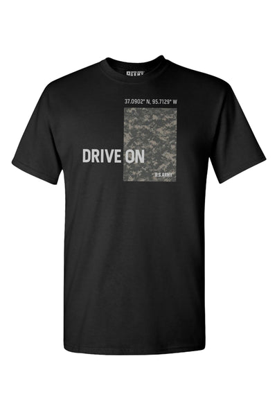 Expert Apparel Made in USA men's army drive on graphic cotton tee in black#color_black