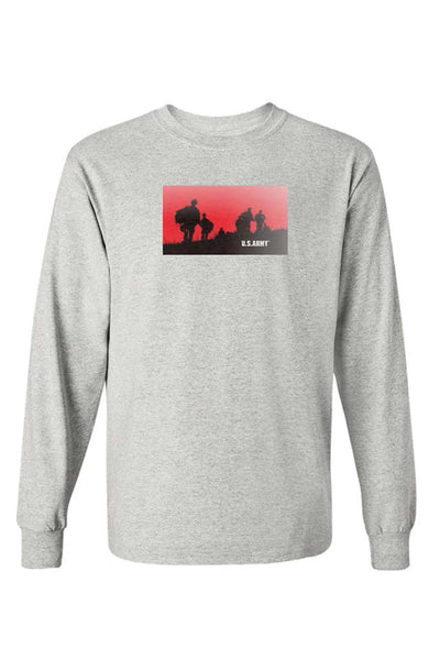 Expert Apparel Made in USA men's army silhouette graphic cotton tee sport gray#color_sport-gray