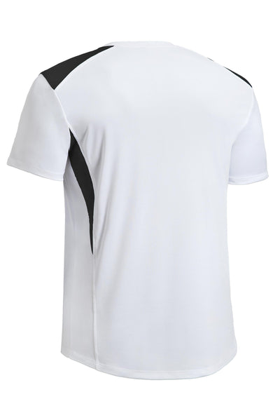 Expert Apparel Made in USA Men's Pk Max Colorblock Fitness Gym Sport Tee white black image 2#color_white-black