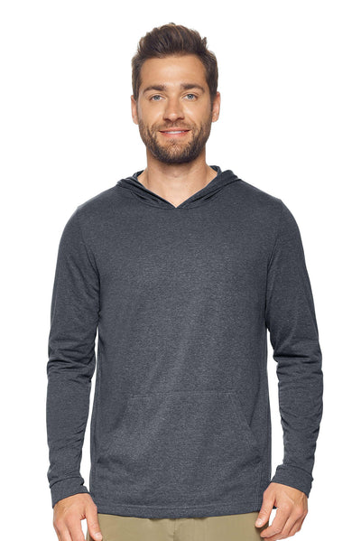 Expert Apparel Men's Hoodie Shirt Performance Dark Heather Charcoal Made in USA#color_dark-heather-charcoal
