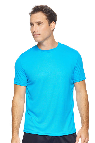 Expert Brand Retail Sportswear Men's Oxymesh Tec Tee Made in USA activewear turquoise#color_turquoise