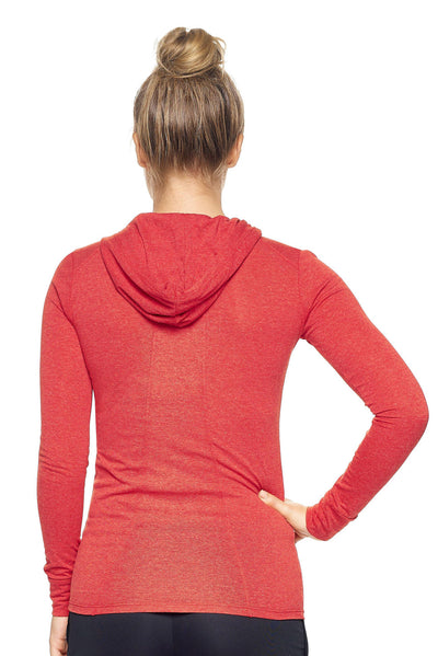 Performance Heather Hoodie Shirt 🇺🇸 - Expert Brand Apparel#color_dark-heather-red