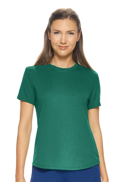 Expert Aparel Retail Women's Activewear Sportswear Oxymesh Tec Tee T-shirt Made in USA forest green#color_forest-green