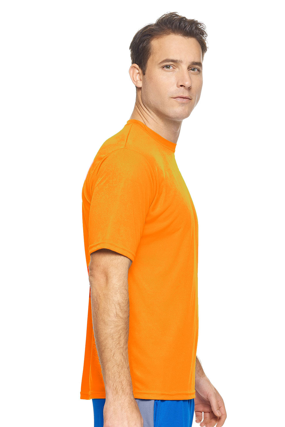 Expert Brand Apparel Men's Unisex Drimax Tec Tee made in USA Safety Orange image 2#color_safety-orange