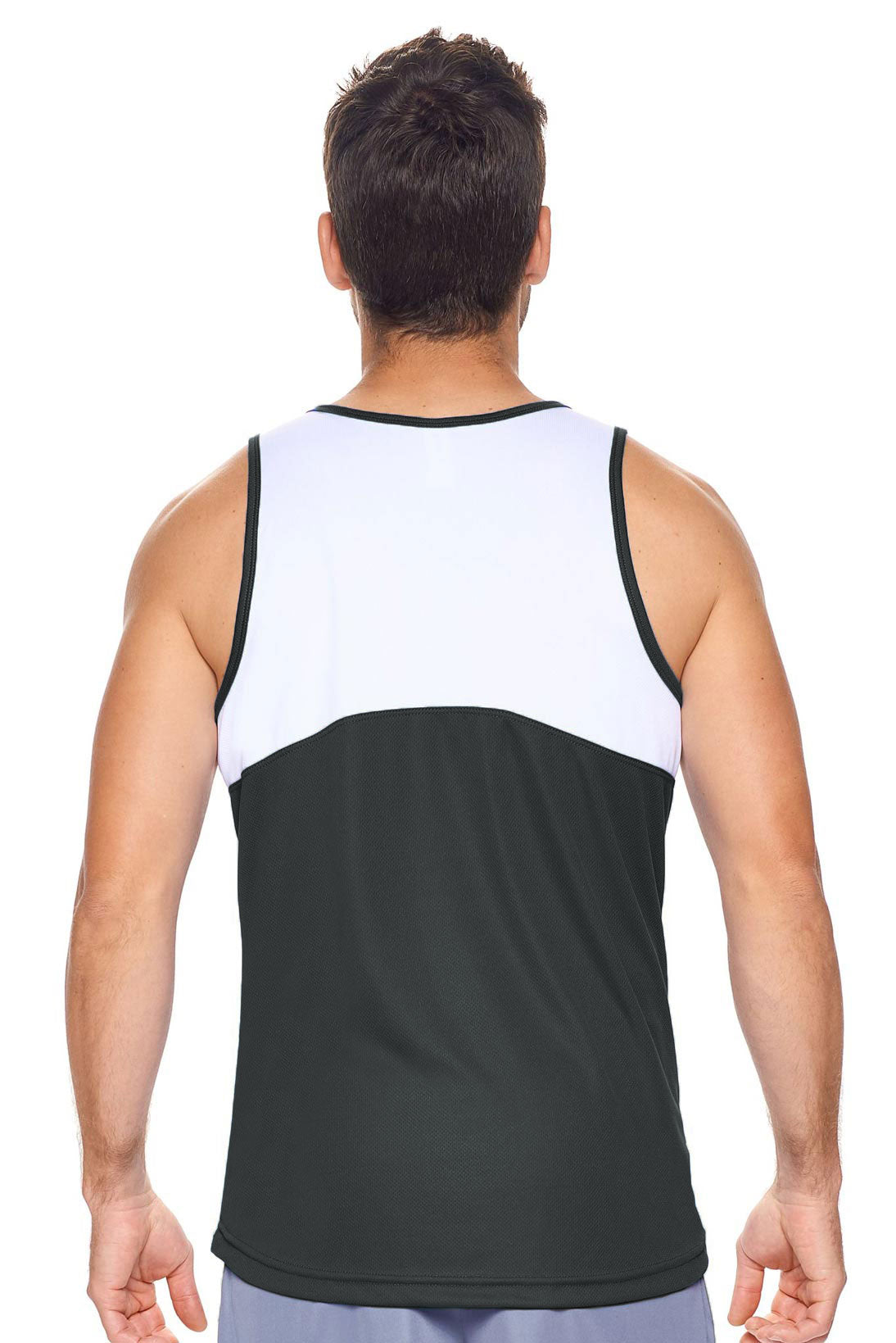 Expert Brand Apparel Men's Oxymesh Distance Tank Made in USA Graphite image 3#color_graphite