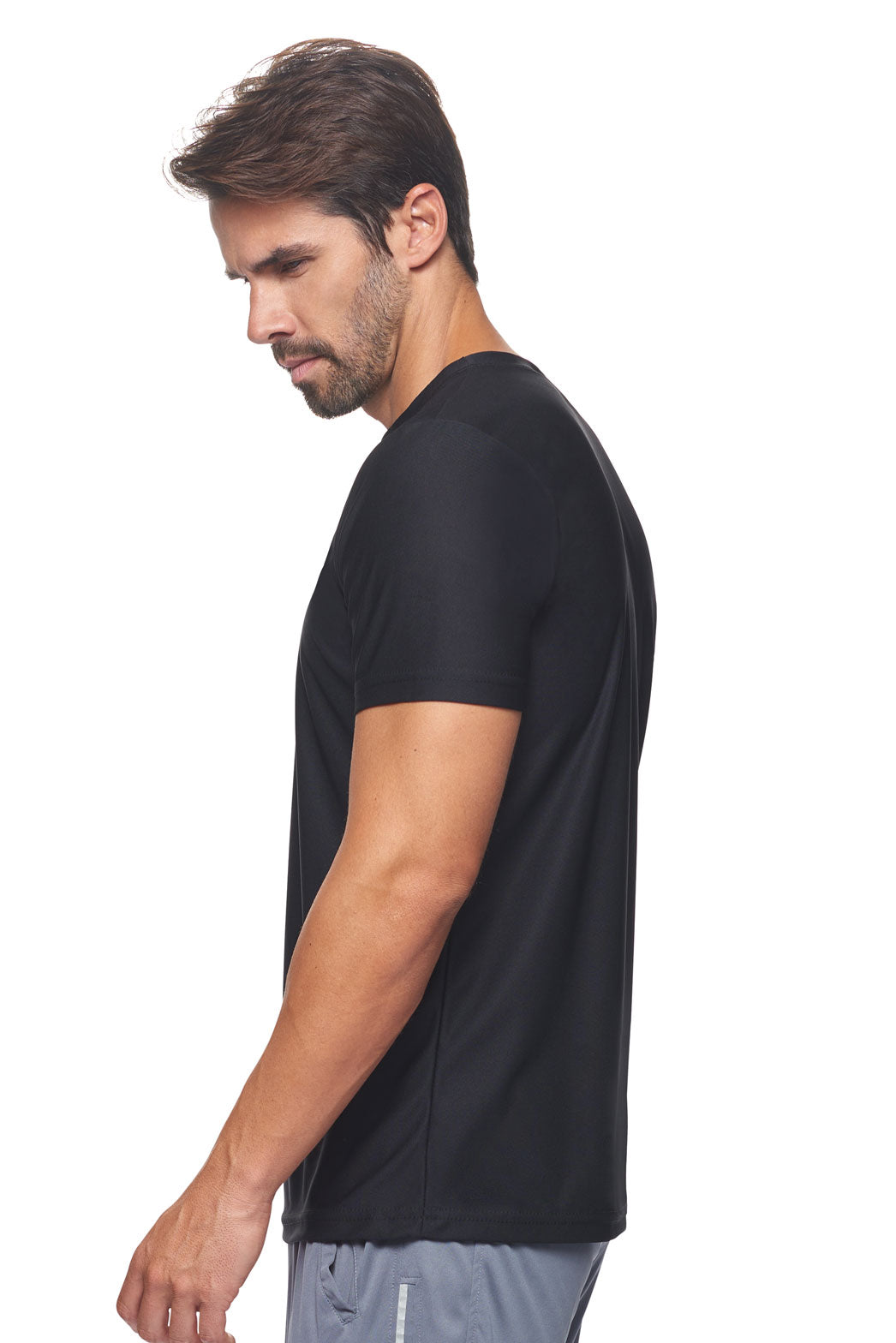 Expert Brand Apparel Made in USA Recycled Polyester Repreve Performance Tee Unisex RP801U black image 2#black