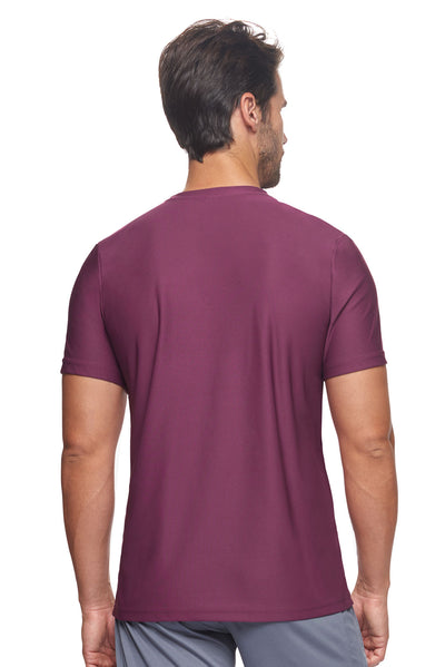 Expert Brand Apparel Made in USA Recycled Repreve Performance Tee Fitness Gym Merlot Image 4#color_merlot