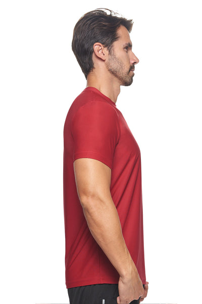 Expert Brand Apparel Made in USA Recycled Polyester Repreve Performance Tee Unisex RP801U Poinsettia iamge 2#color_poinsettia