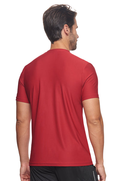 Expert Brand Apparel Made in USA Recycled Polyester Repreve Performance Tee Unisex RP801U Poinsettia image 3#color_poinsettia