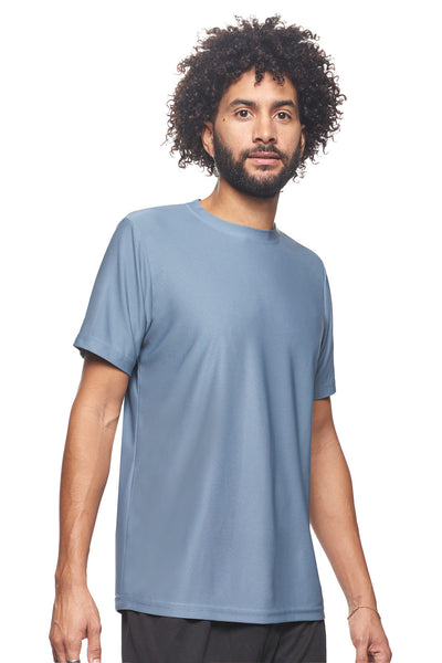 Expert Brand Apparel Made in USA Recycled Polyester Repreve Performance Tee Unisex RP801U Tahoe#color_tahoe