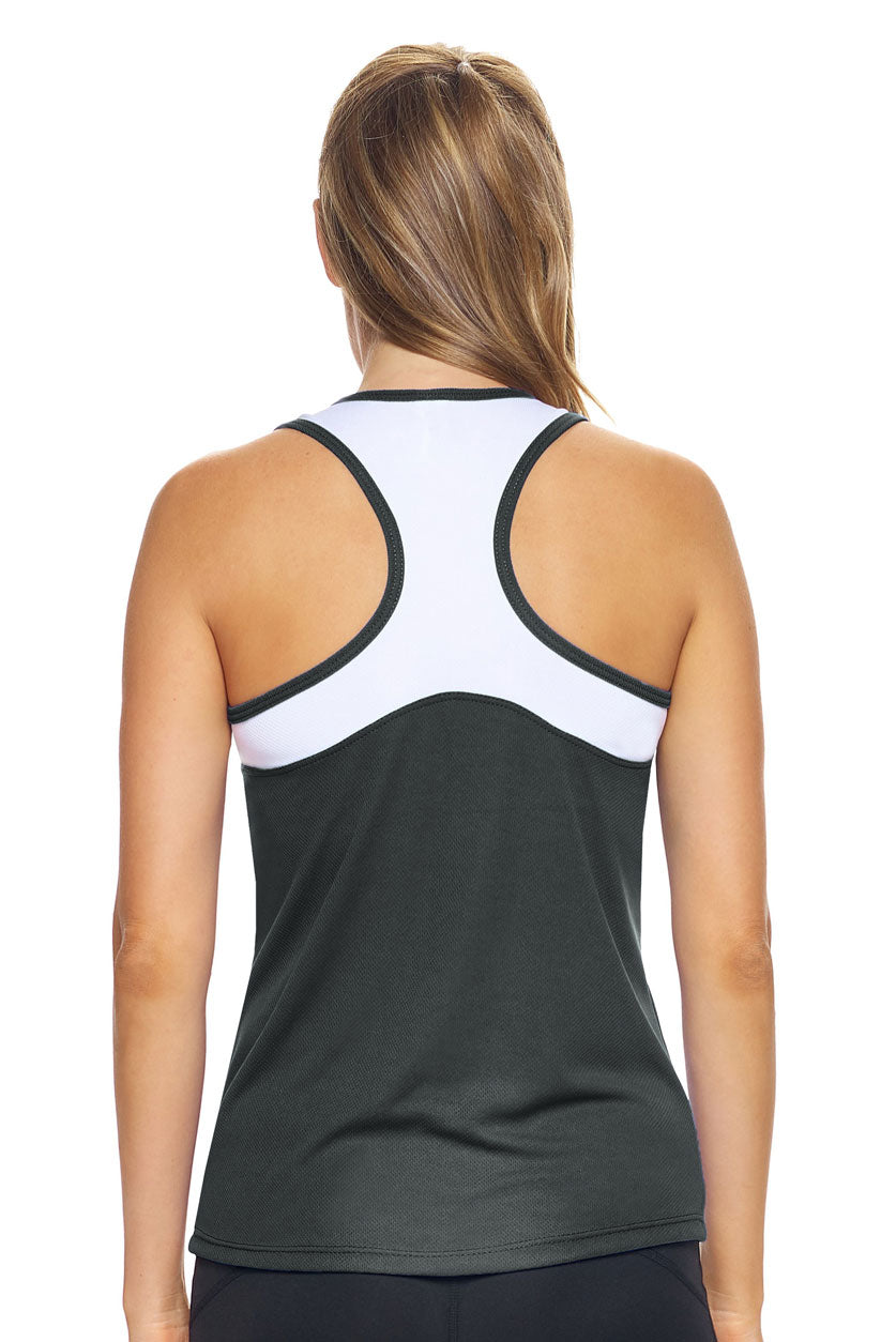 Oxymesh™ Distance Racerback Tank 🇺🇸 - Expert Brand Apparel#color_graphite-white