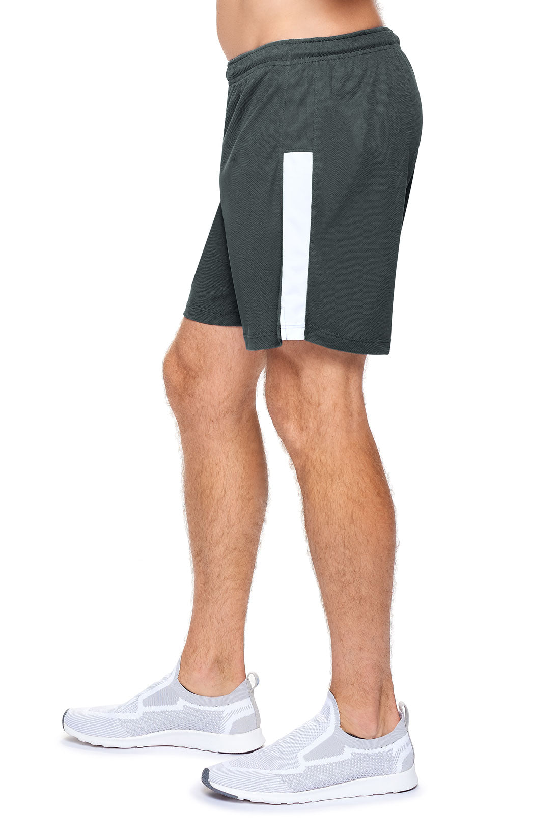 Expert Apparel Men's Oxymesh™ Premium Shorts in Graphite White image 2#color_graphite-white