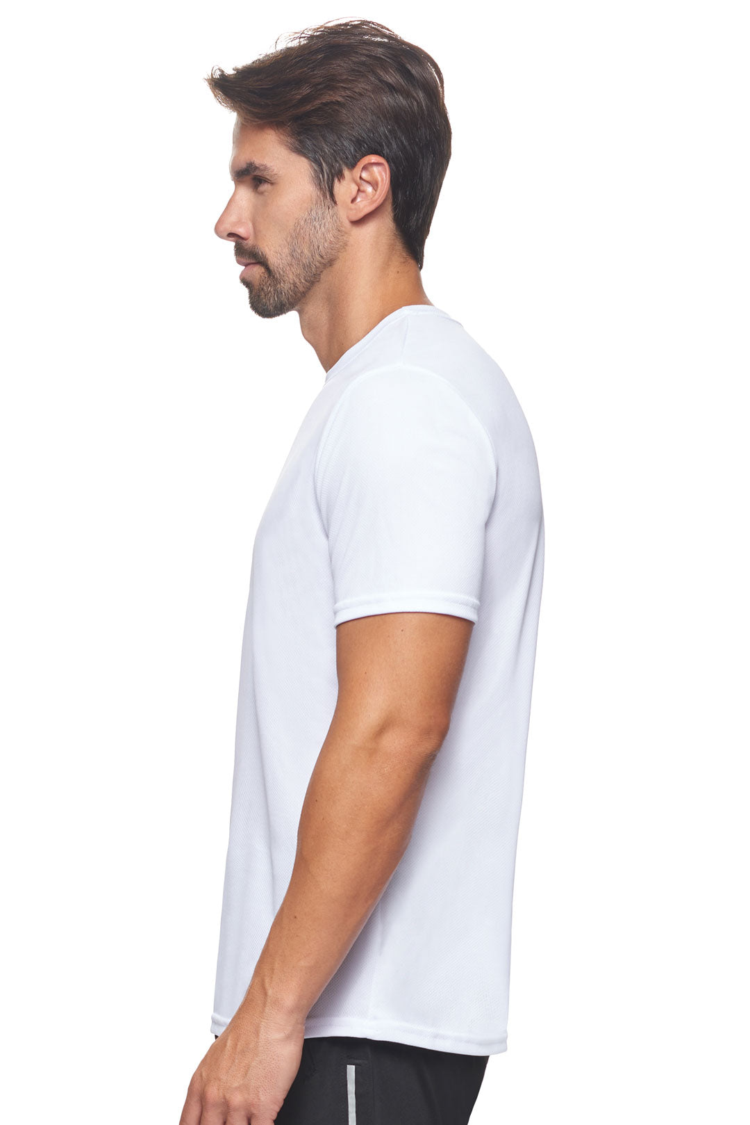 Expert Brand Apparel Made in USA Men's Unisex Oxymesh Crewneck Tec Tee Active Fitness in White image 2#color_white