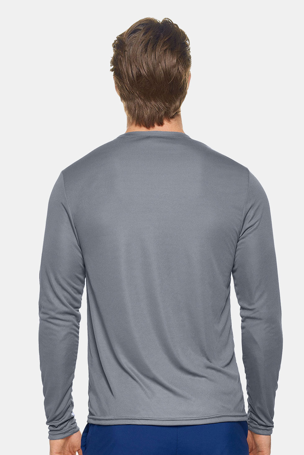 Expert Brand Apparel Men's DriMax Long Sleeve Tech Tee Made in USA AI901D Steel image 3#color_steel
