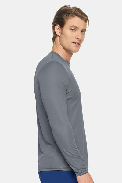 Expert Brand Apparel Men's DriMax Long Sleeve Tech Tee Made in USA AI901D Steel image 2#color_steel