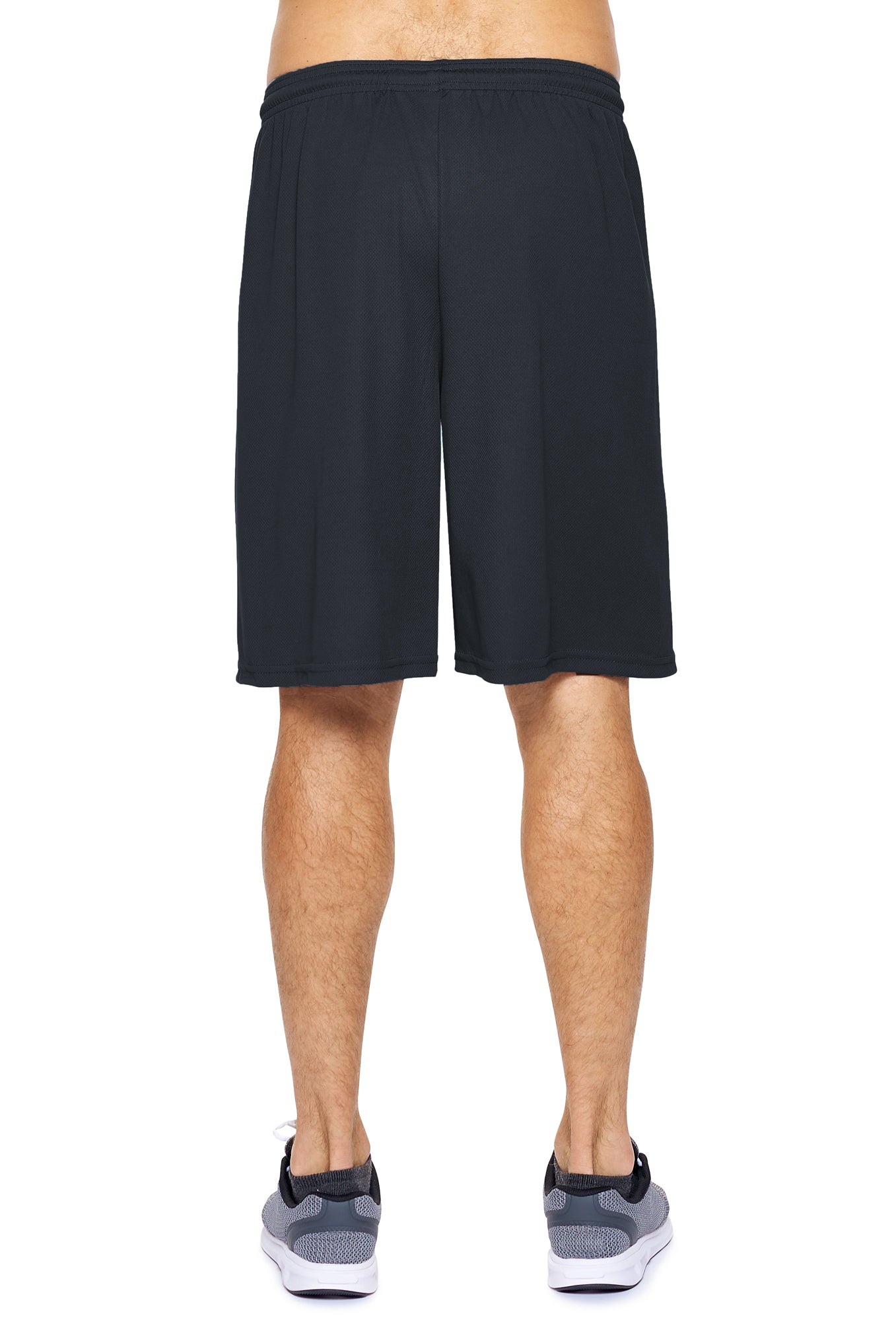 Expert Apparel Men's Oxymesh™ Training Shorts in Black 3#color_black