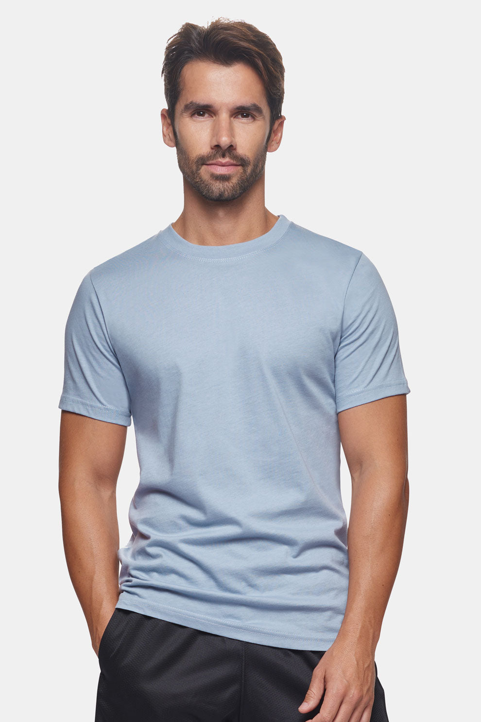 Expert Brand Apparel Unisex Organic Cotton Tee Made in USA in canyon blue#color_canyon-blue