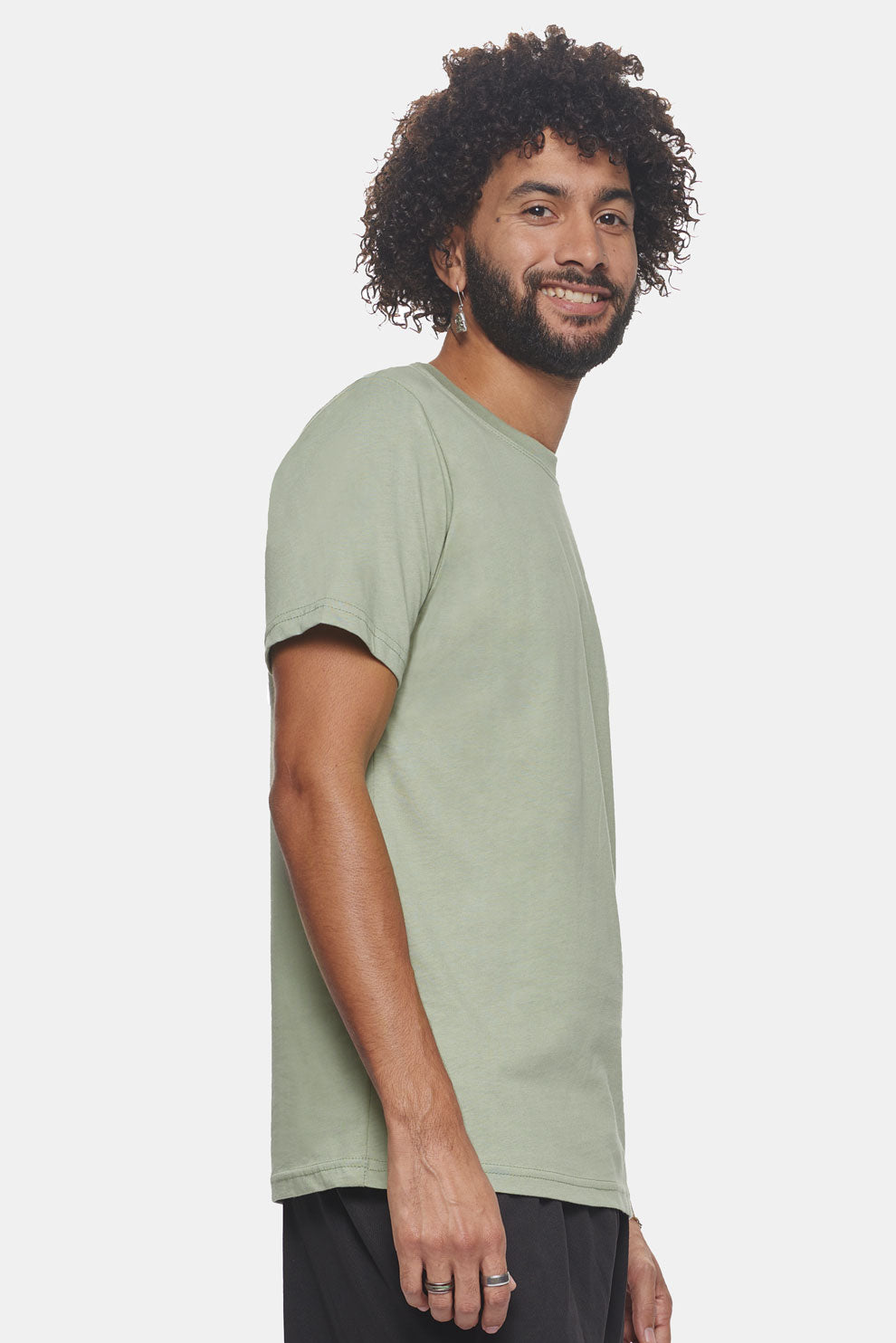 Expert Brand Apparel Unisex Organic Cotton Tee Made in USA in sage 2#color_sage