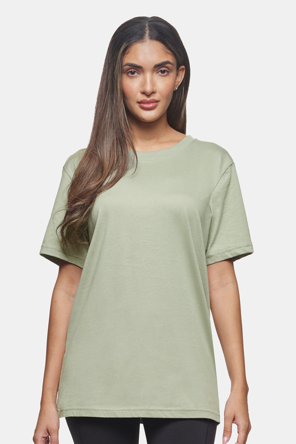 Expert Brand Apparel Unisex Organic Cotton Tee Made in USA in sage 4#color_sage