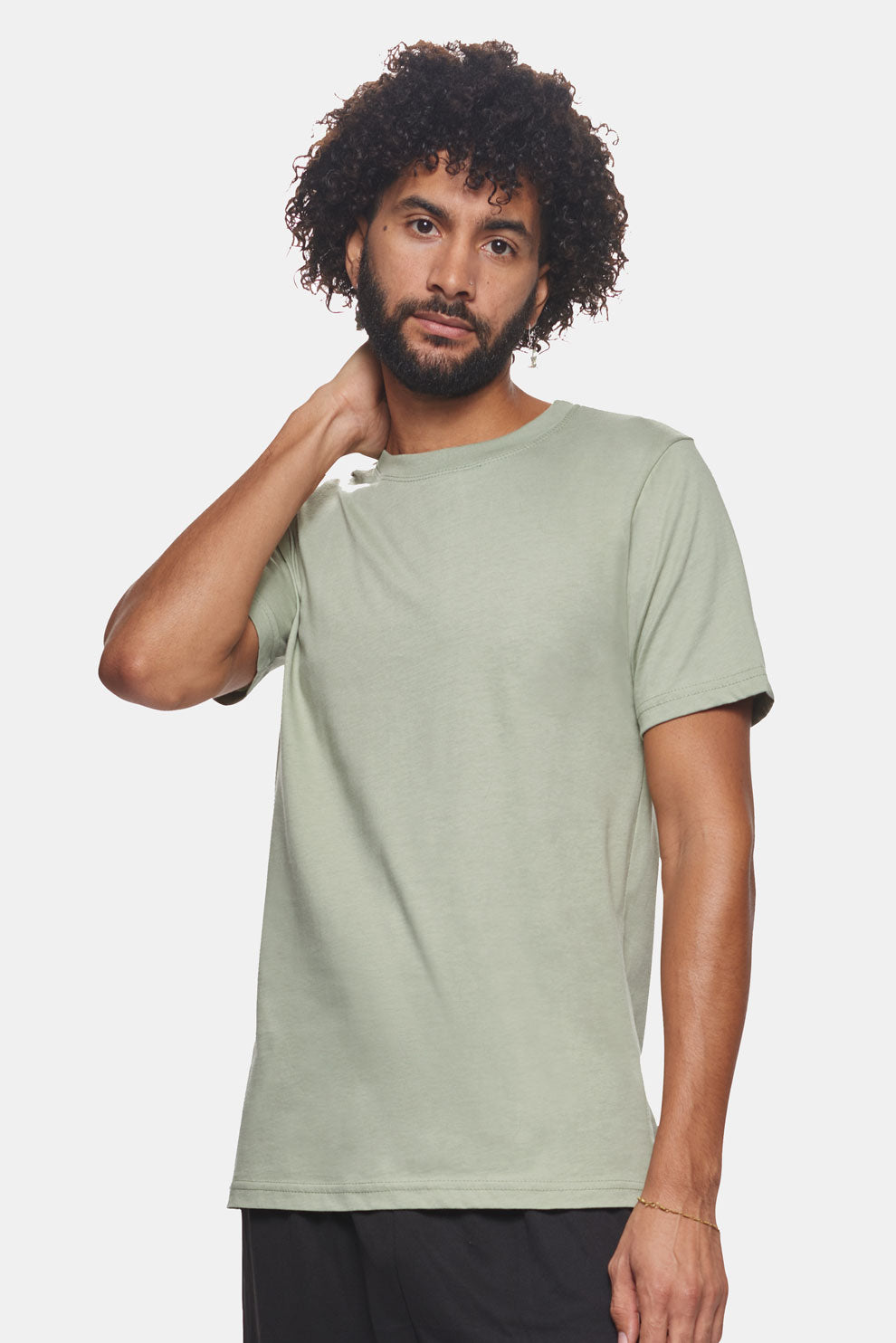 Expert Brand Apparel Unisex Organic Cotton Tee Made in USA in sage#color_sage