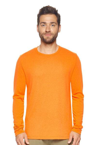 Expert Brand Men's TriTec™ Long Sleeve Crewneck in True Orange#color_true-orange