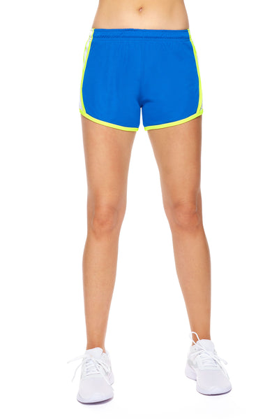 Expert Apparel Women's Pk MaX™ Go Active Shorts in Royal White Safety Image 2#color_royal-white-safety