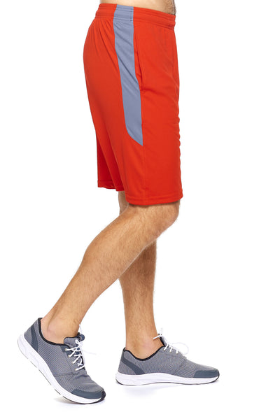 Expert Brand Men's pk MaX™ Outdoor Shorts in Red Steel Image 3#color_red-steel