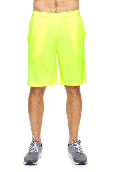 Expert Brand Men's pk MaX™ Outdoor Shorts in Yellow Steel Image 2#color_safety-yellow-steel