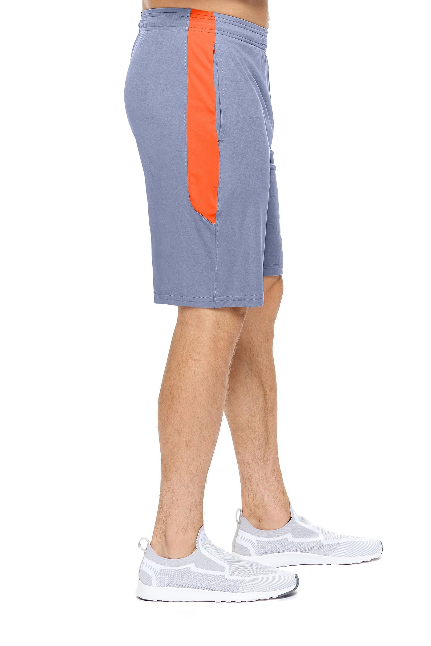 Expert Brand Men's pk MaX™ Outdoor Shorts in Steel Safety Orange Image 3#color_steel-safety-orange