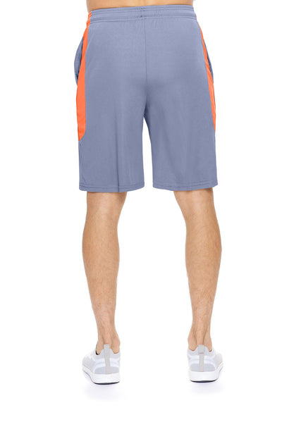 Expert Brand Men's pk MaX™ Outdoor Shorts in Steel Safety Orange Image 4#color_steel-safety-orange