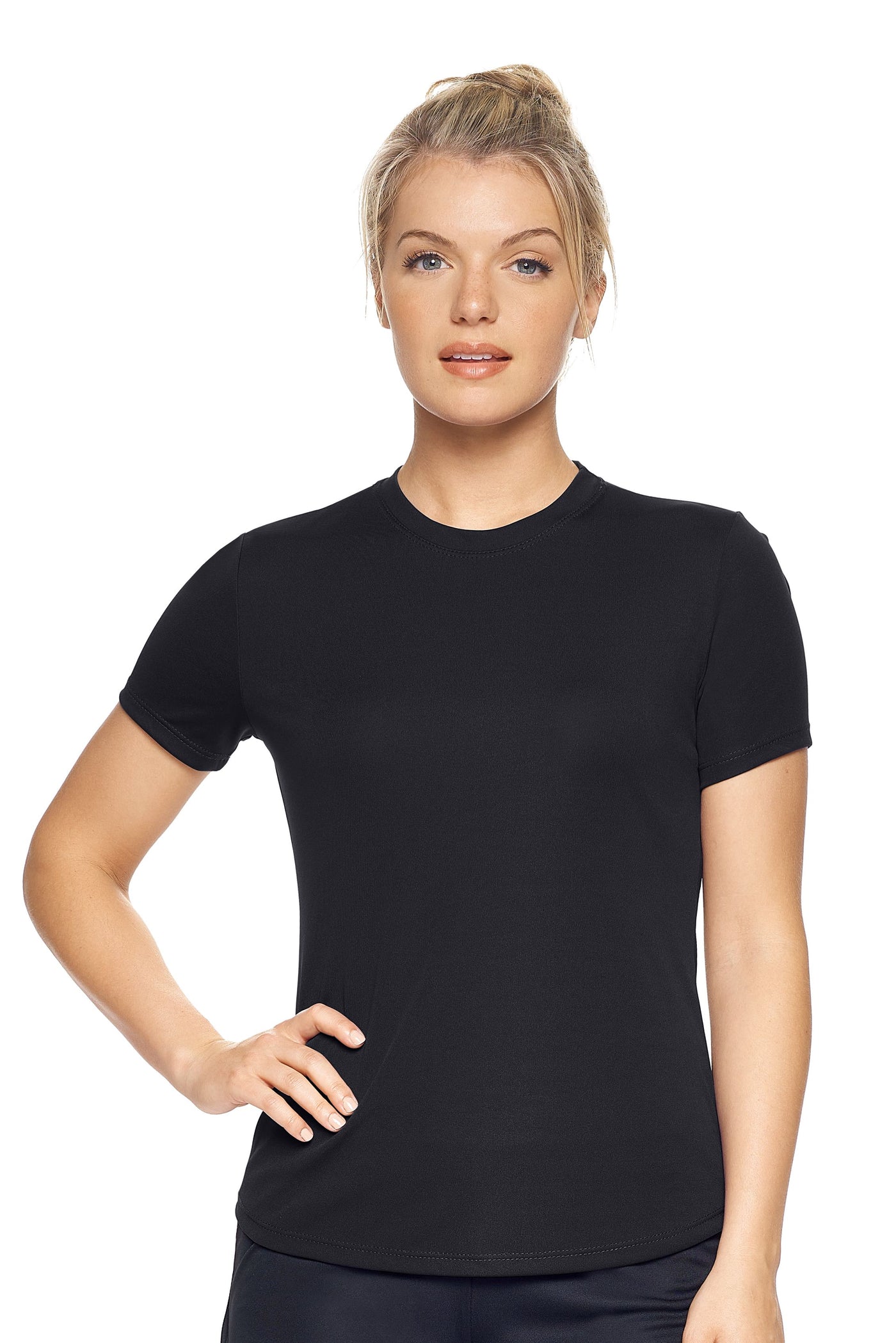 Expert Brand Retail Women's Pk MaX™ Crewneck Expert Tec Tee T-shirt black#color_black