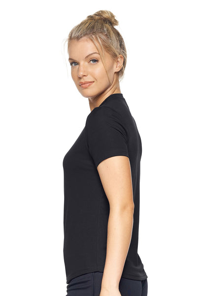 Expert Brand Retail Women's Pk MaX™ Crewneck Expert Tec Tee T-shirt black 2#color_black