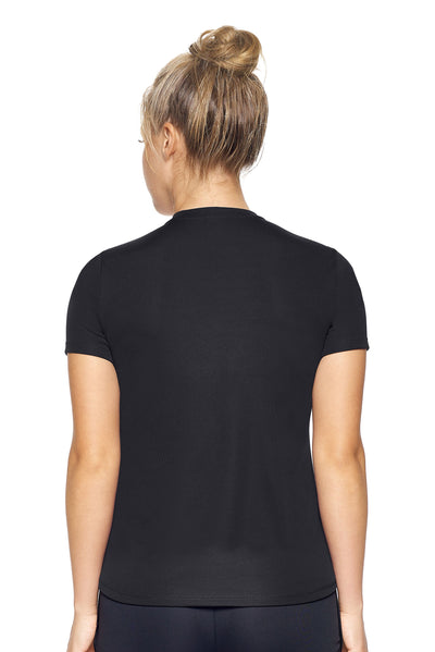 Expert Brand Retail Women's Pk MaX™ Crewneck Expert Tec Tee T-shirt black 3#color_black