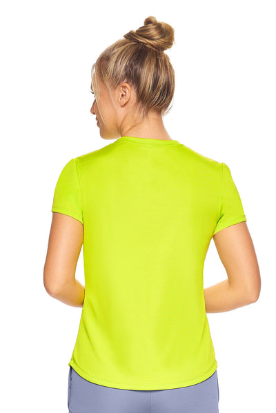 Expert Brand Retail Women's Pk MaX™ Crewneck Expert Tec Tee T-shirt key lime green 3#color_key-lime