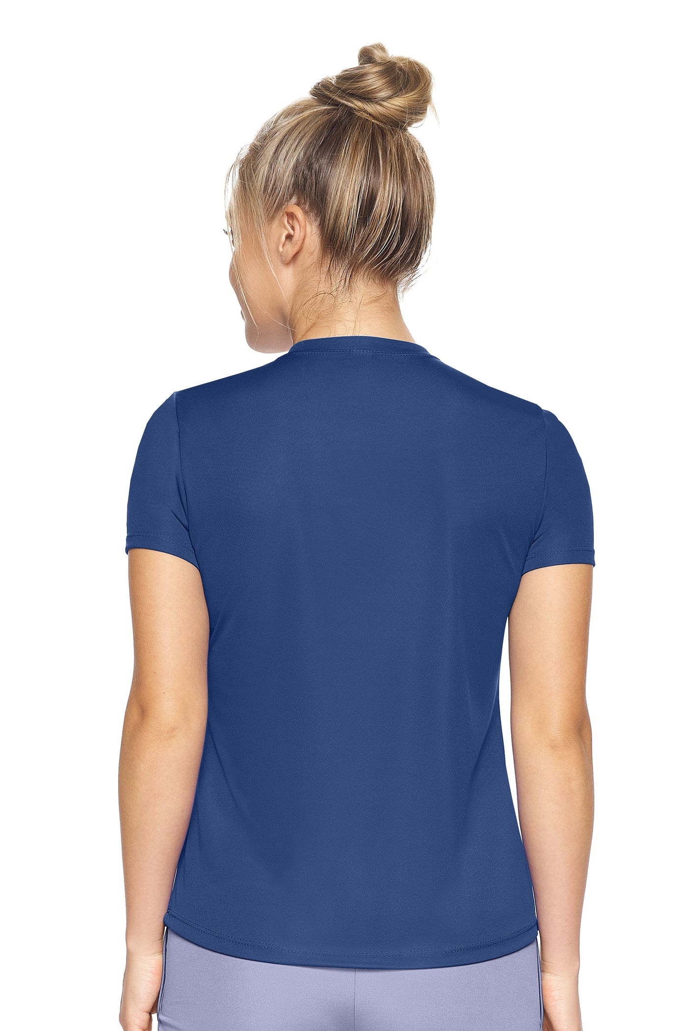 Expert Brand Retail Women's Pk MaX™ Crewneck Expert Tec Tee T-shirt navy 3#color_navy