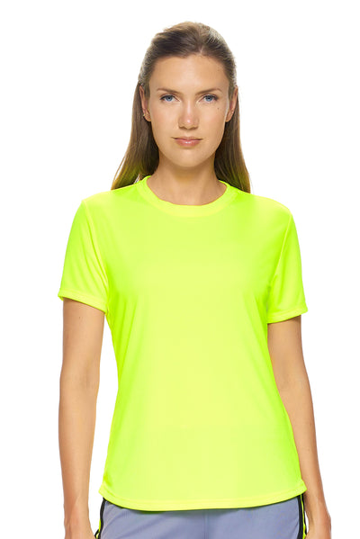 Expert Brand Retail Women's Pk MaX™ Crewneck Expert Tec Tee T-shirt Safety Yellow#color_safety-yellow