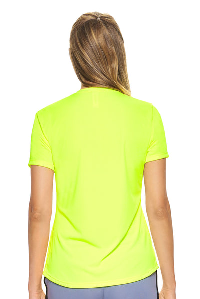 Expert Brand Retail Women's Pk MaX™ Crewneck Expert Tec Tee T-shirt Safety Yellow 3#color_safety-yellow