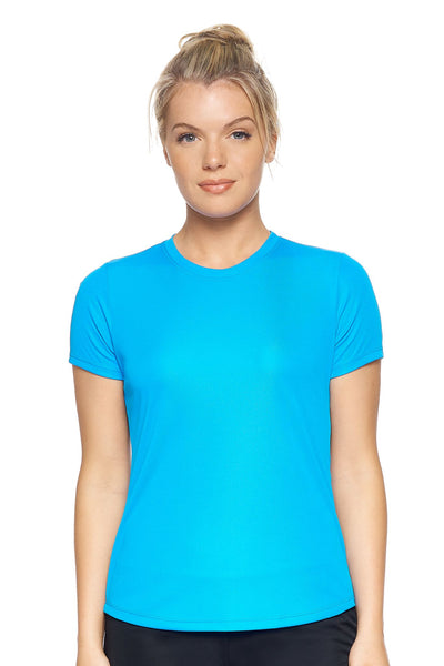 Expert Brand Retail Women's Pk MaX™ Crewneck Expert Tec Tee T-shirt safety blue#color_safety-blue