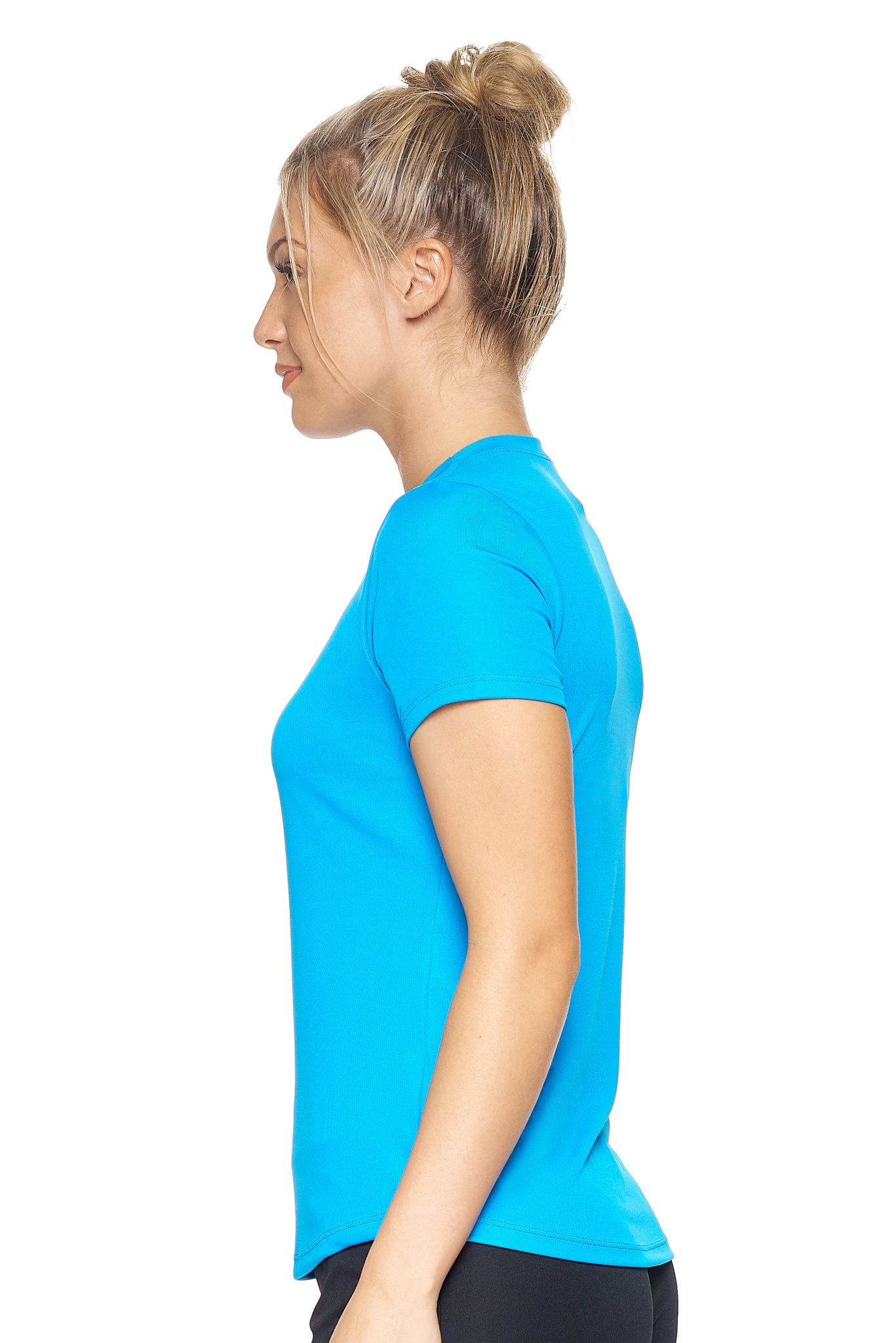 Expert Brand Retail Women's Pk MaX™ Crewneck Expert Tec Tee T-shirt safety blue 2#color_safety-blue