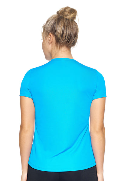 Expert Brand Retail Women's Pk MaX™ Crewneck Expert Tec Tee T-shirt safety blue 3#color_safety-blue
