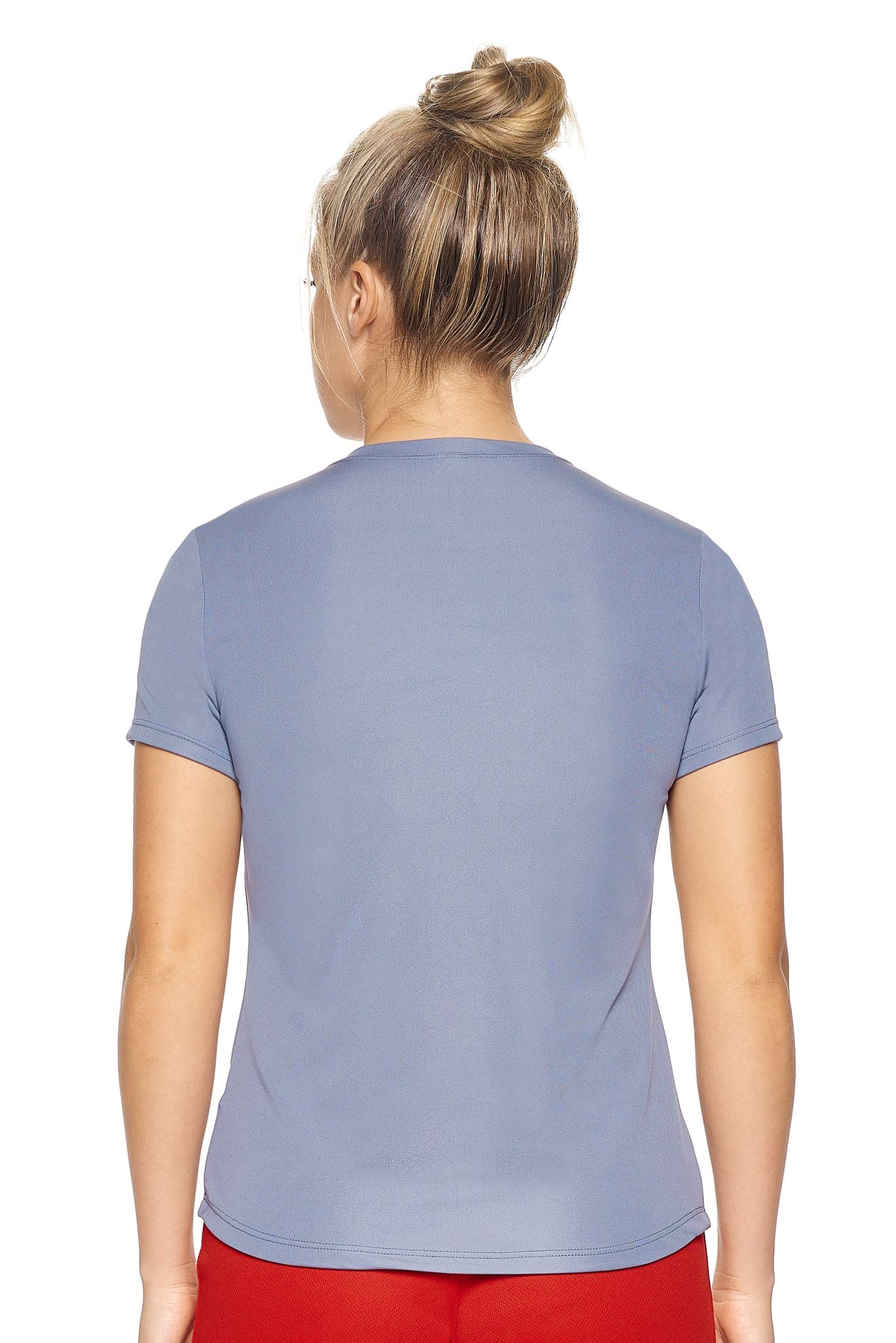 Expert Brand Retail Women's Pk MaX™ Crewneck Expert Tec Tee T-shirt steel gray 3#color_steel