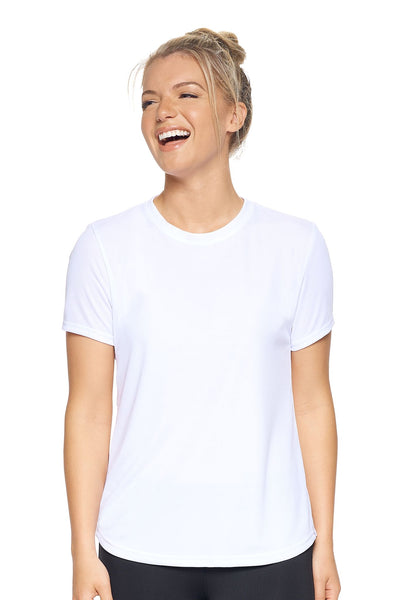 Expert Brand Retail Women's Pk MaX™ Crewneck Expert Tec Tee T-shirt White#color_white