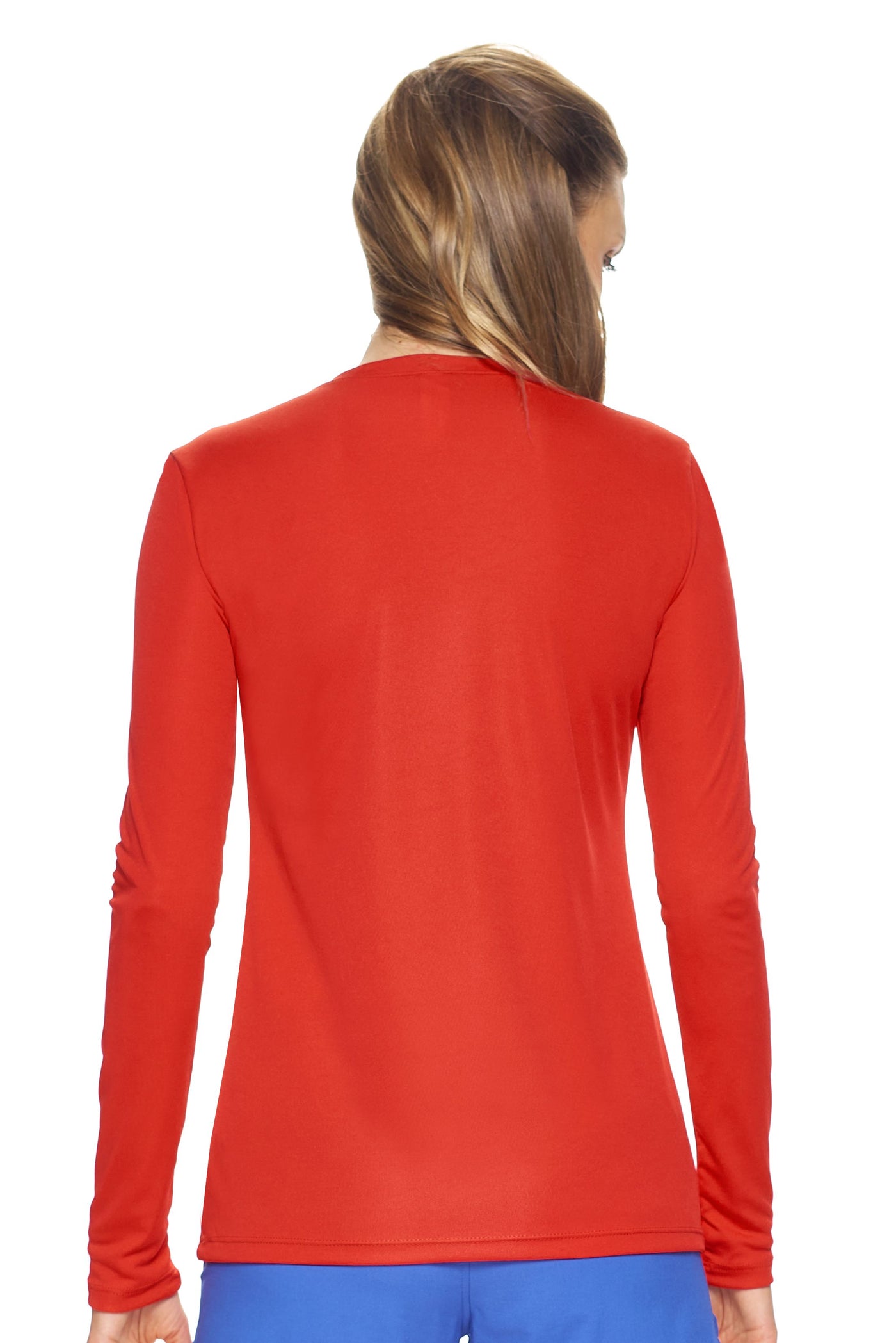 DriMax™ V-Neck Long Sleeve Tec Tee 🇺🇸 - Expert Brand Apparel#color_true-red