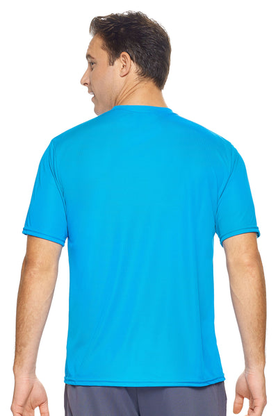 Expert Brand Apparel Men's DriMax Tech Tee Made in USA Safety Blue image 3#color_safety-blue
