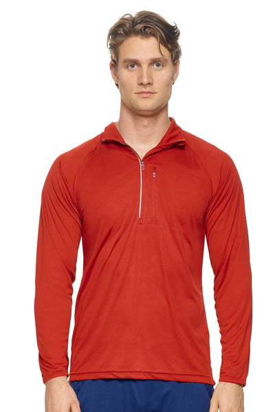 Expert Brand Men's pk MaX™ Half-Zip Run Away Top in Cardinal
