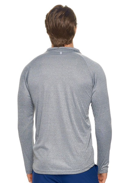 Expert Brand Men's pk MaX™ Half-Zip Run Away Top in Heather Charcoal Image 3