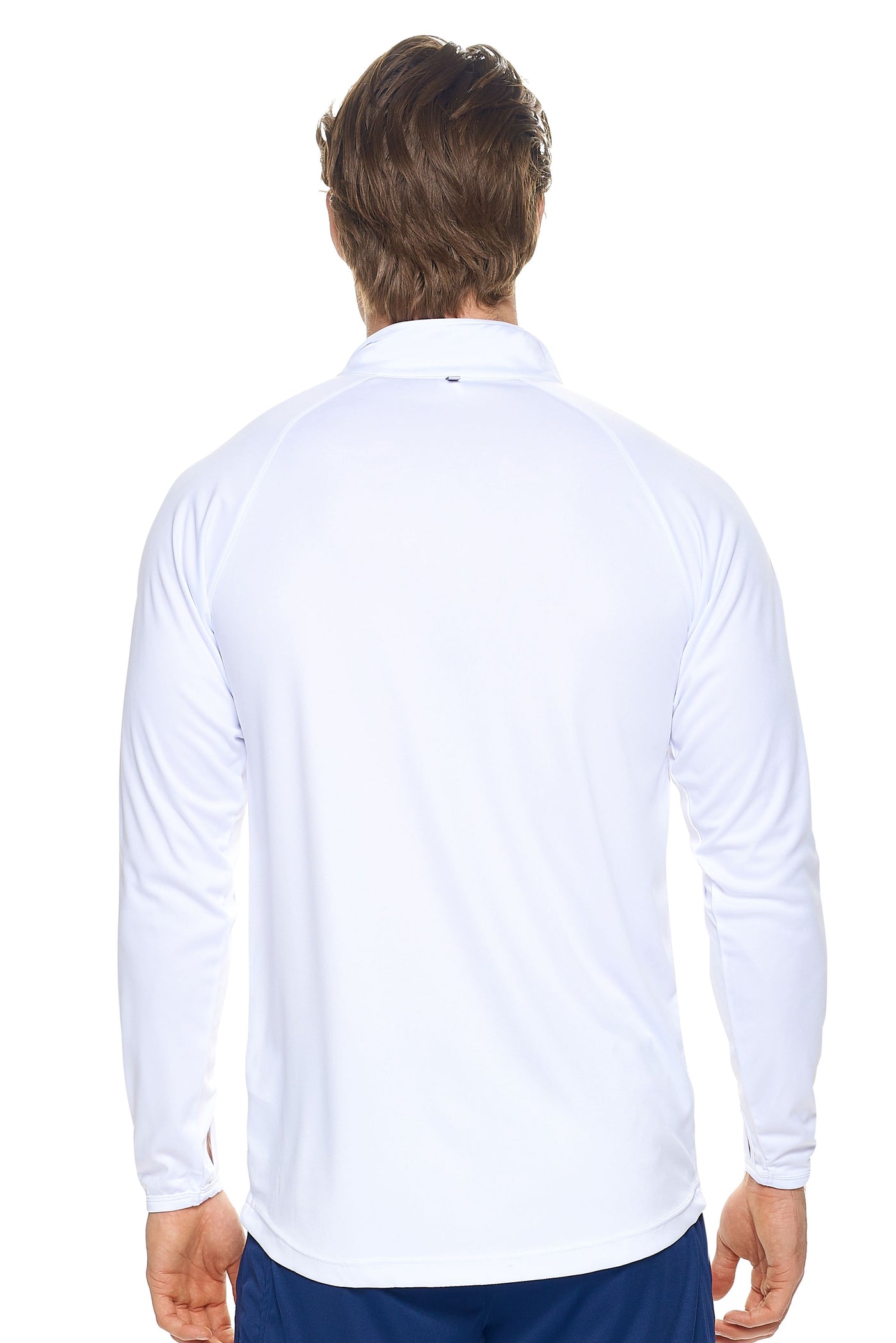 Expert Brand Men's pk MaX™ Half-Zip Run Away Top in White Image 3