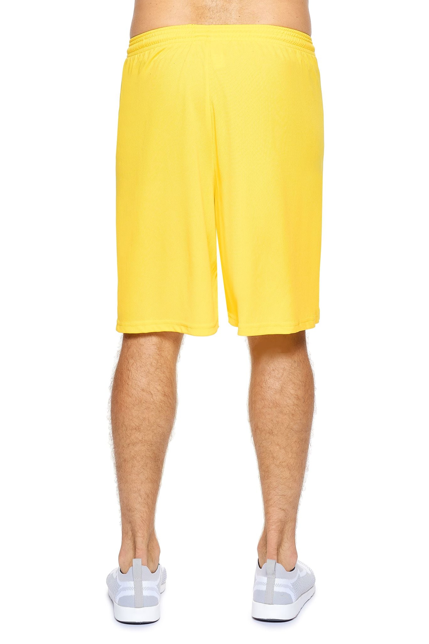 Expert Apparel Men's Oxymesh™ Training Shorts in Bright Yellow Image 2#color_bright-yellow
